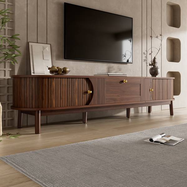 TV-meubel Coeus Ⅵ bruin - plaatmateriaal op houtbasis - 40 x 38 x 170 cm