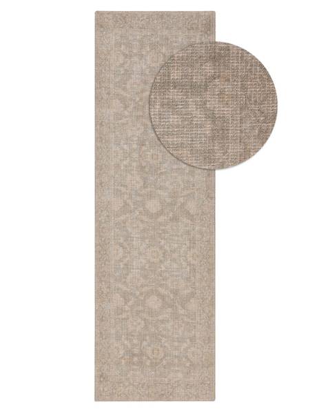 Läufer Lorenzo Beige - Polyester - 80 x 1 x 250 cm