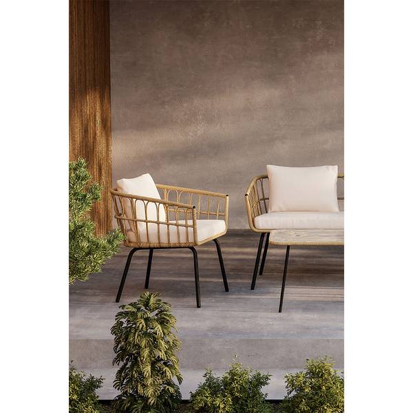 Ensemble de salon Ortigia Marron - Métal - 50 x 45 x 95 cm