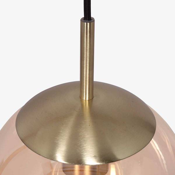 Pendelleuchte Bollique Schwarz - Messing