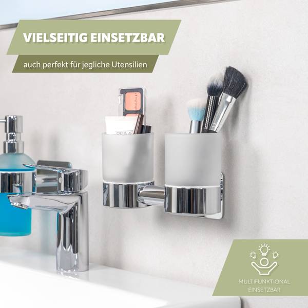 Doppelglasbecherhalter Lucente 94096 Silber - Metall - 19 x 11 x 10 cm