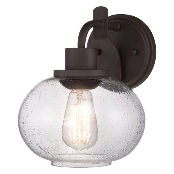 Wandleuchte FELI Braun - Grau - Glas - Metall - 20 x 24 x 22 cm