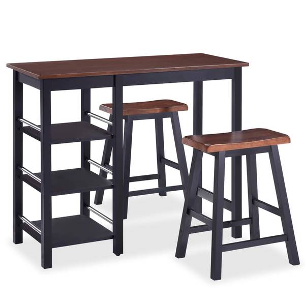 Bar-Set 3er Set XT9647 Schwarz - Holzwerkstoff - 48 x 91 x 108 cm