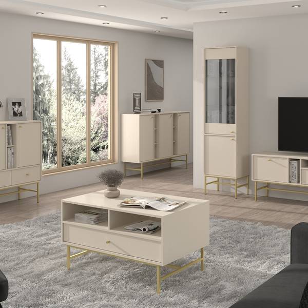 Couchtisch FLOREN III Grau - Holzwerkstoff - 100 x 63 x 65 cm