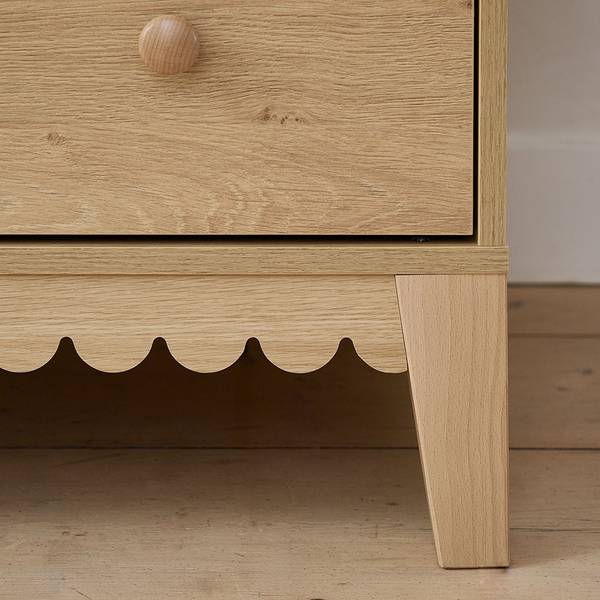 Kommode CANNELLE Hellbeige - 95 x 92 cm