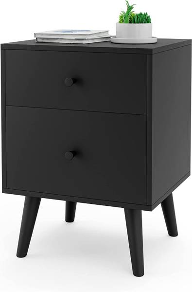 Nachttisch HW63446 Schwarz - Holzwerkstoff - 40 x 62 x 45 cm