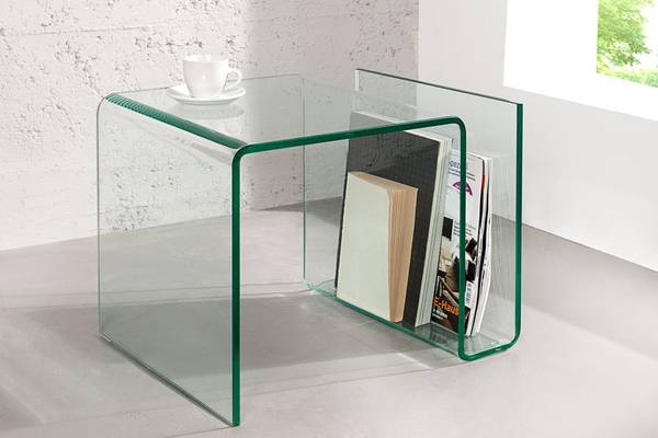 Couchtisch FANTOME Klarglas - Kristallglas - Sicherheitsglas - 50 x 38 x 40 cm