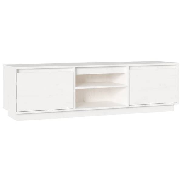 TV-Schrank D814 Weiß - Massivholz - 35 x 40 x 140 cm
