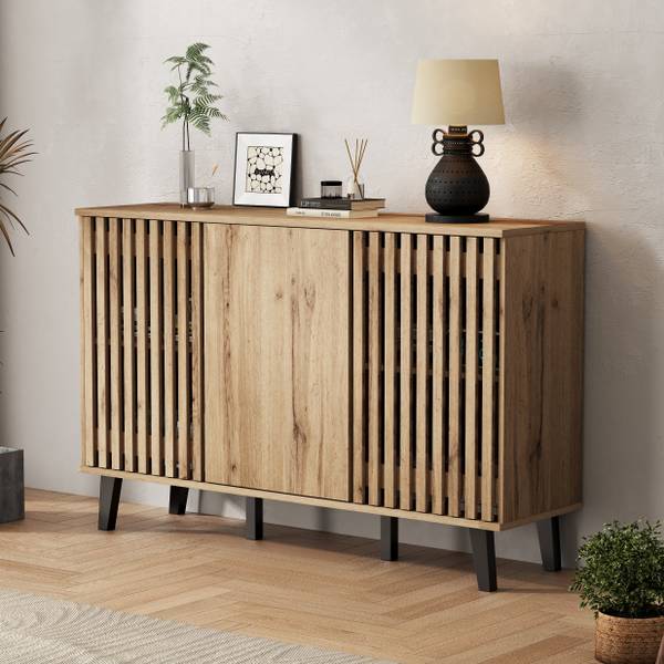 Sideboard RIFTMYRKONATH Braun - Textil - 150 x 95 x 40 cm