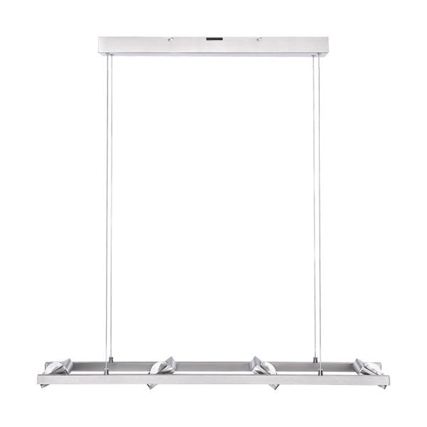 LED Pendellampe Q-FISHEYE Smart Home Silber - Aluminium - 17 x 120 x 99 cm