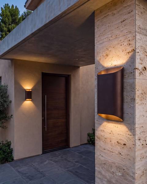 Lampe murale pour l'extérieur MASHIE Marron - Métal - 15 x 20 x 6 cm
