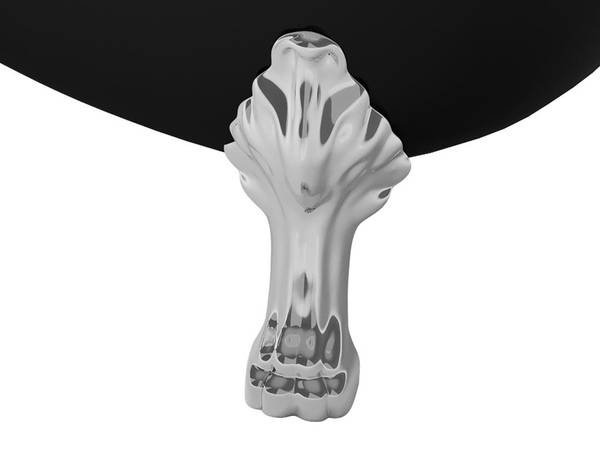 Freistehende Badewanne mit Füßen NISOS Schwarz - Naturfaser - 74 x 77 x 145 cm