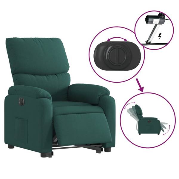 Relaxsessel mit Aufstehhilfe 3032390-3 Dunkelgrün