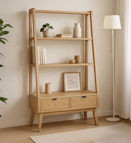 Bücherregal Scandi Beige - Holz teilmassiv - 100 x 170 x 40 cm