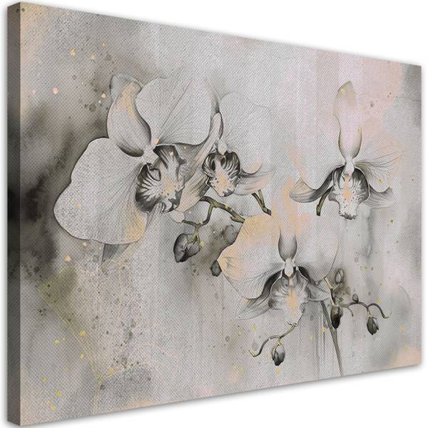Wandbild blühende orchideen abstraktion 120 x 80 cm