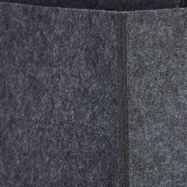 9x Sacs à bûches en feutre anthracite Anthracite