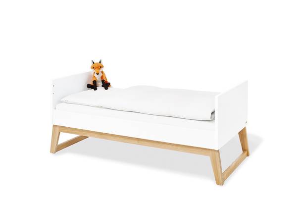 Kinderbett 'Bridge' Weiß - Massivholz - 76 x 94 x 151 cm