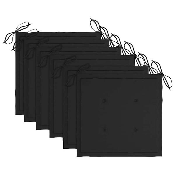 Tuinstoel 3065414-3 (set van 6) zwart