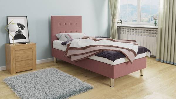 Polsterbett Lux Rosé - Liegefläche Breite: 80 cm