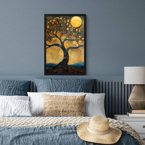 POSTER MIT RAHMEN Baum 40 x 60 cm - Durchmesser: 64 cm
