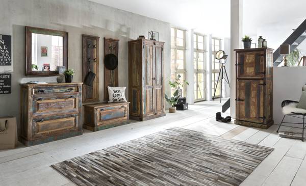 RIVERBOAT Garderobenschrank Massivholz - 80 x 180 x 45 cm