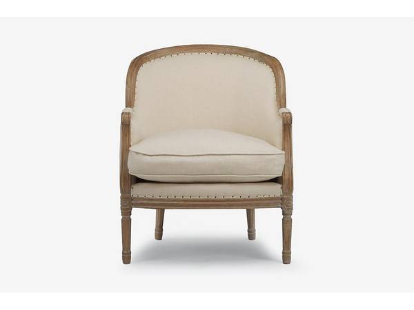 Sessel mit gerader Rückenlehne ALIENOR Creme