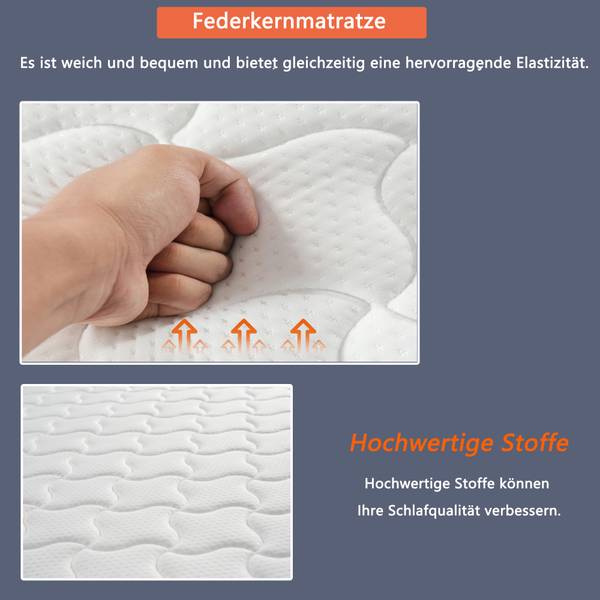Kinderbett K-2049 Braun - Holzwerkstoff - 205 x 70 x 220 cm