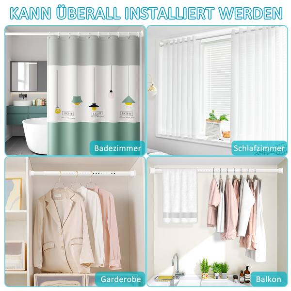 Ausziehbare Duschstange C713-3.1/3.6-W Weiß