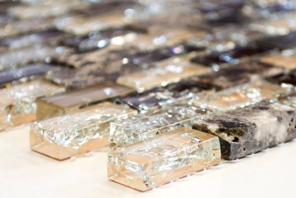 Mosaikfliesen 87-B1155 Beige - Glas - 29 x 30 x 30 cm