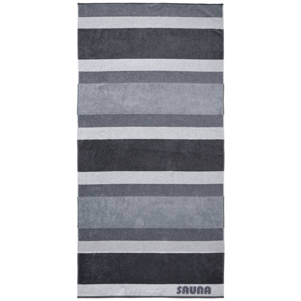 Saunatuch Sauna Stripe Silber