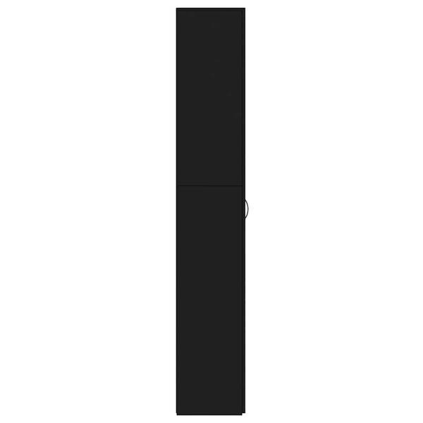 Kantoorkast 298547 zwart - plaatmateriaal op houtbasis - 60 x 190 x 32 cm