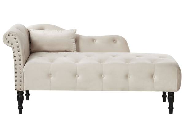 Chaise longue IVRY beige - zwart