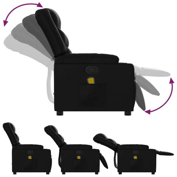 Massagesessel 3032758 Schwarz - Mischgewebe - 77 x 99 x 93 cm