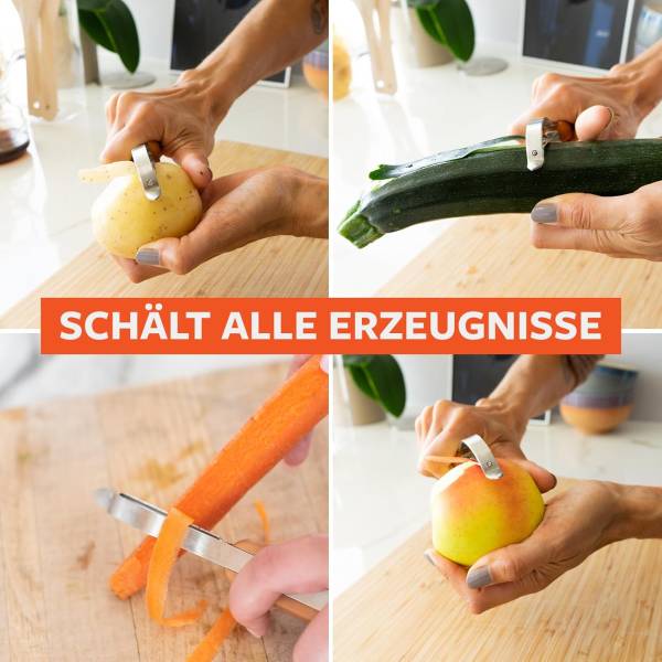 Éplucheur à légumes Peel Out Argenté - Acier inoxydable - 3 x 19 x 3 cm