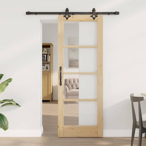 Schiebetür 3045044-1 Schwarz - Holz - 73 x 198 cm