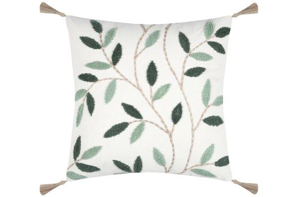 Dekokissen BOTANYS Grün - Naturfaser - 40 x 2 x 40 cm