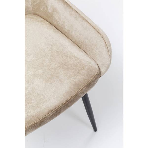 Chaise East Side velours beige 52cm Beige - Polyester - 59 x 88 x 51 cm