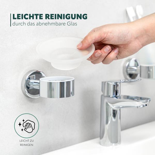 Seifenschale Lucente 67740 Silber - Metall - 13 x 11 x 7 cm