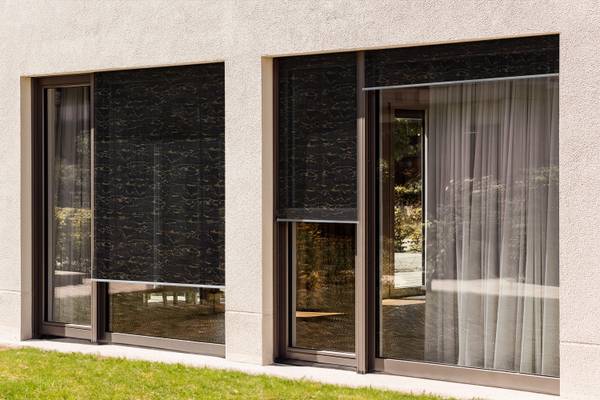 Außenrollo Lapis Vena II Schwarz - Textil - 40 x 180 x 1 cm