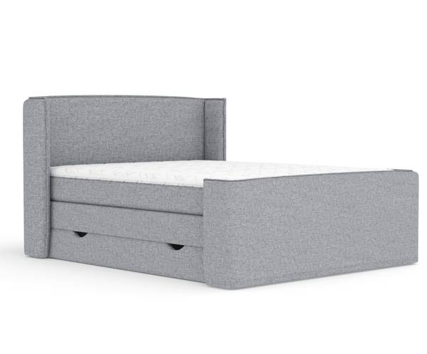 Boxspringbett Freeland Grau - Liegefläche Breite: 200 cm