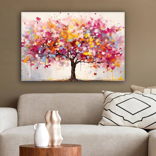 TABLEAU SUR TOILE Aquarelle 90 x 60 cm
