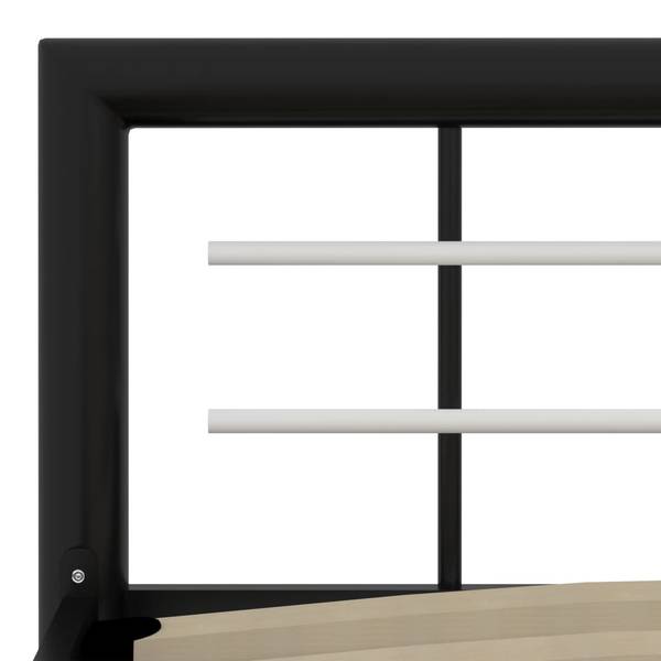 Bettgestell X322 Schwarz - Metall - 148 x 66 x 212 cm