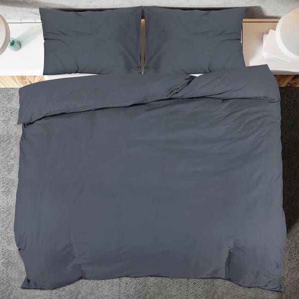 Bettwäsche 3016891-2 3-teilig Anthrazit - 260 x 240 cm