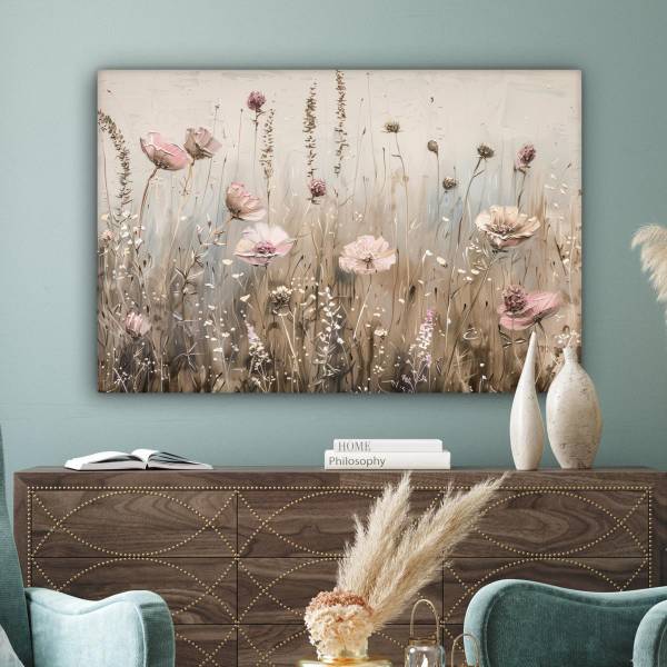 LEINWANDBILD Blumen 120 x 80 cm