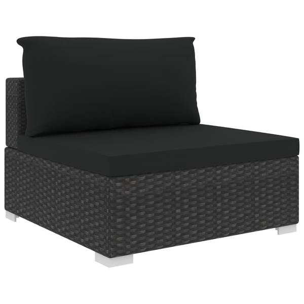 Garten-Lounge-Set 299662 (5-teilig) Schwarz - Polyester - 74 x 26 x 74 cm