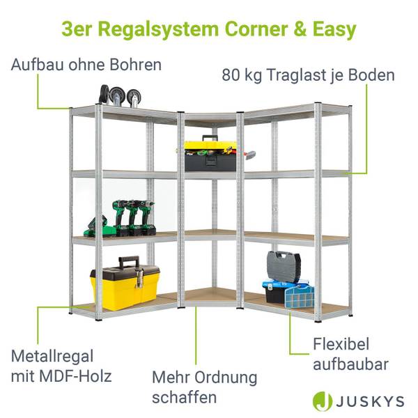 Regalsystem Easy (3er Set) Silber