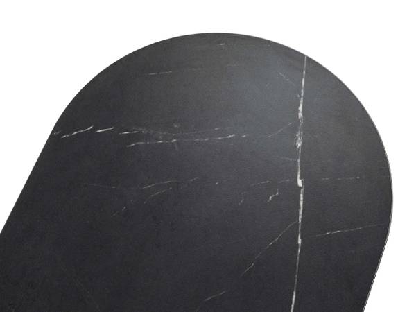 Sideboard Lygrint Schwarz - Marmor Schwarz Dekor - Eiche