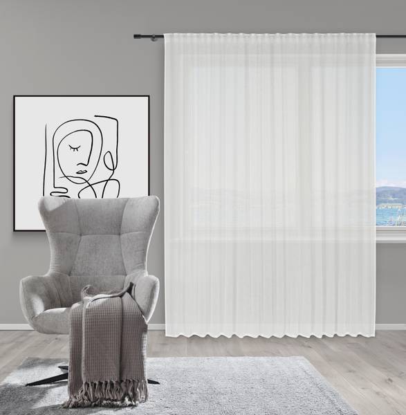 Fertigstore SIGRID STORE 3 Weiß - Textil - 300 x 245 x 1 cm