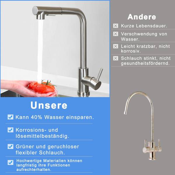 Keukenkraan Moment zilver