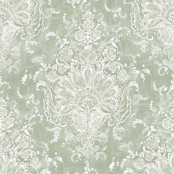 Vliestapete ornamentales Motiv Grün - Fleece - 52 x 1000 x 2 cm